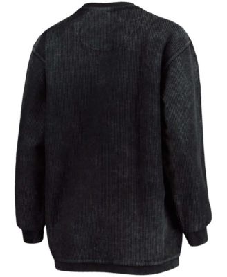 Women's Black Tennessee Volunteers Comfy Cord Vintage-Like Wash Basic Arch Pullover Sweatshirt