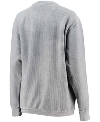 Women's Silver-Tone Northeastern Huskies Comfy Cord Vintage-Like Wash Basic Arch Pullover Sweatshirt