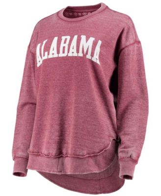 Women's Crimson Alabama Crimson Tide Vintage-Like Wash Pullover Sweatshirt
