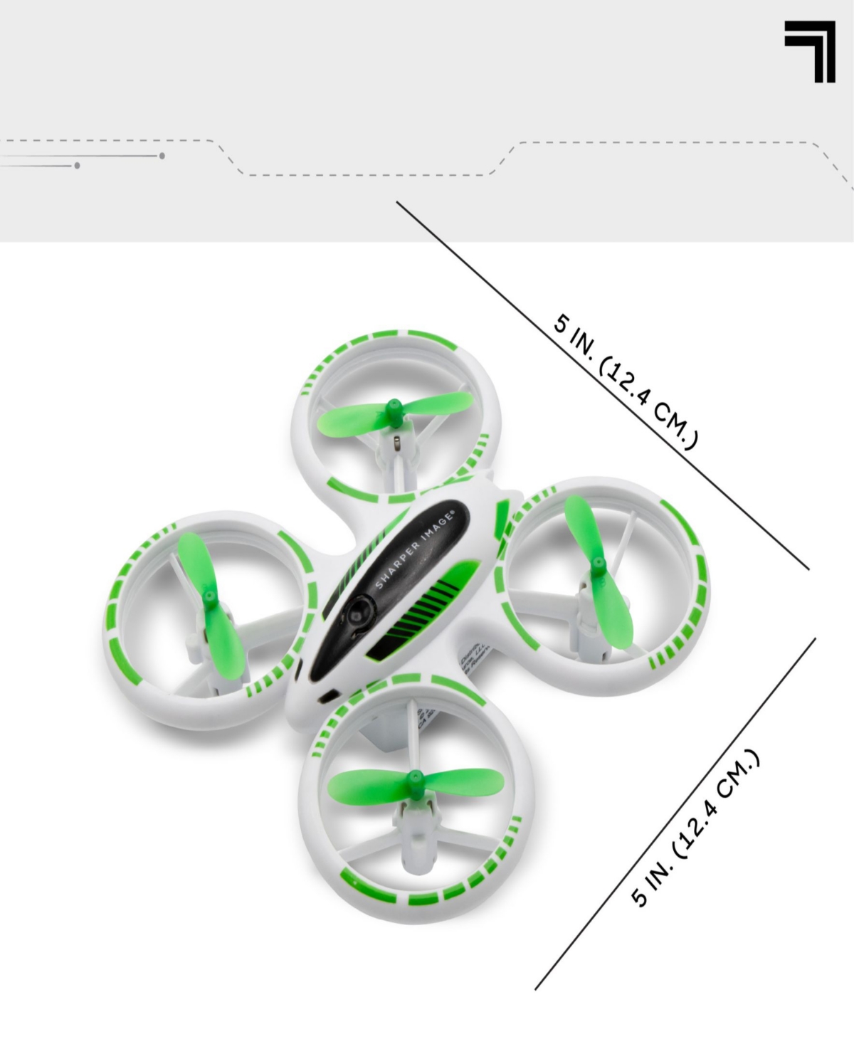 Sharper Image 2.4ghz Rc Glow Up Stunt Drone With Led Lights In White