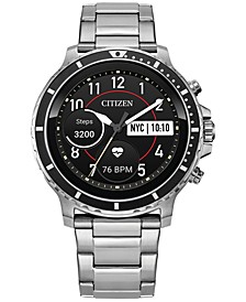 Men's CZ Smart HR Stainless Steel Bracelet Touchscreen Smart Watch 46mm