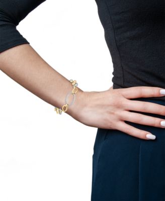 Diamond Oval Link Bracelet (1 ct. t.w.) in 14k Gold-Plated Sterling Silver, Created for Macy's