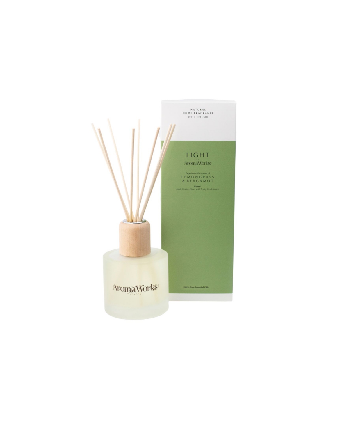 Aromaworks Light Range Lemongrass Bergamot Reed Diffuser, 200 ml In