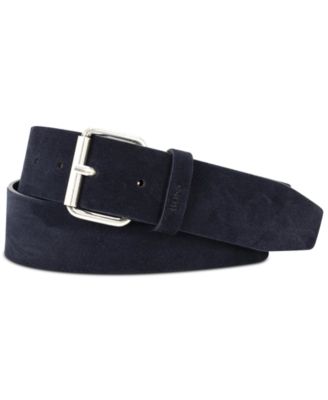 hugo boss blue suede belt