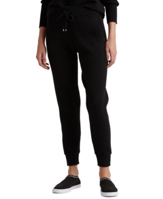 로렌 랄프로렌 조거팬츠 Lauren Ralph Lauren Cable-Knit Jogger Pants,Polo Black
