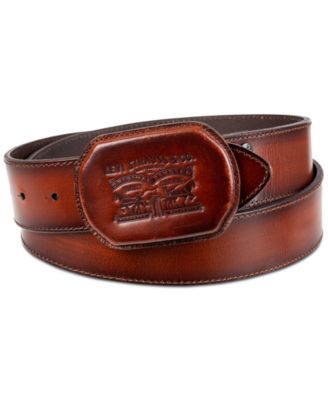 Levi's - Men's Western Leather Logo Belt