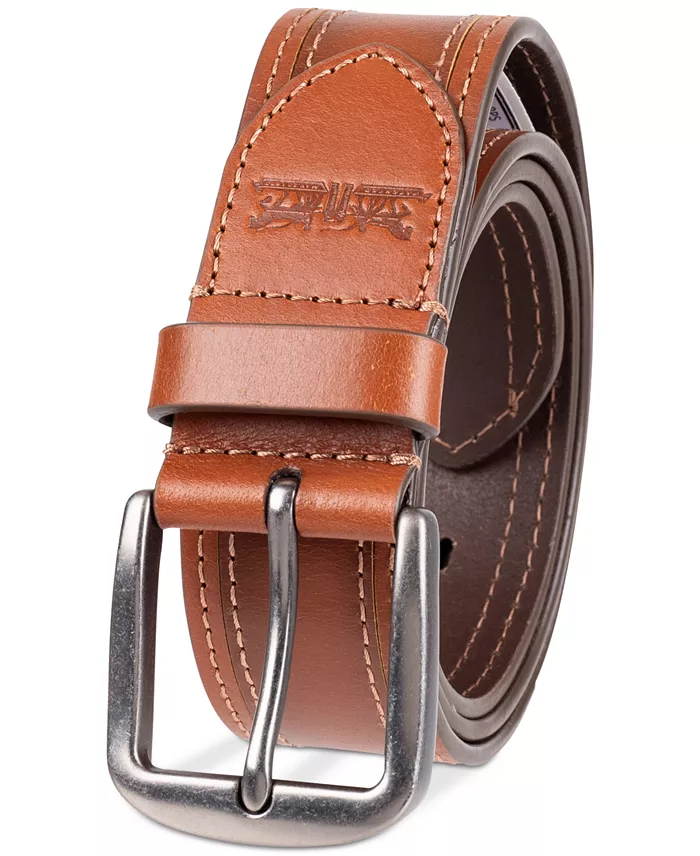 38MM Men's Stitched Leather Belt - thumbnail 2