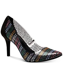 Women's Zitah Embellished Pointed Toe Pumps, Created for Macy's