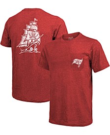 Tampa Bay Buccaneers Tri-Blend Pocket T-shirt - Red