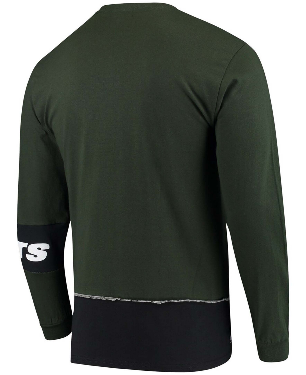 Shop Refried Apparel Men's Green, Black New York Jets Angle Long Sleeve T-shirt In Green,black