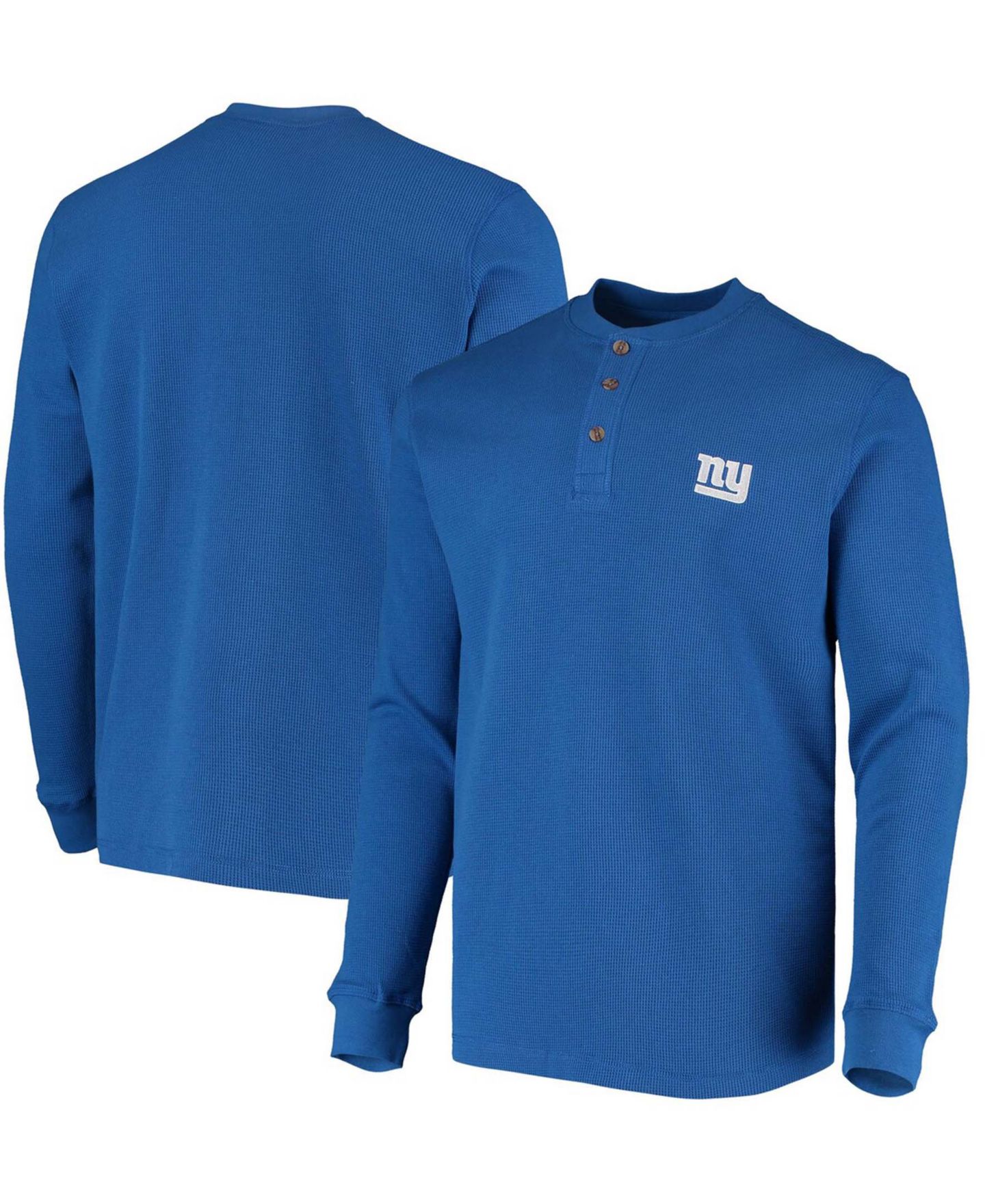 Мужская футболка Dunbrooke Royal New York Giants Maverick Thermal Henley Long Sleeve — фото 1