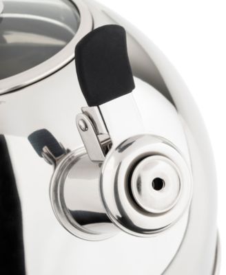 Stainless Steel 2.6-Quart Black Tea Kettle with Copper Handle