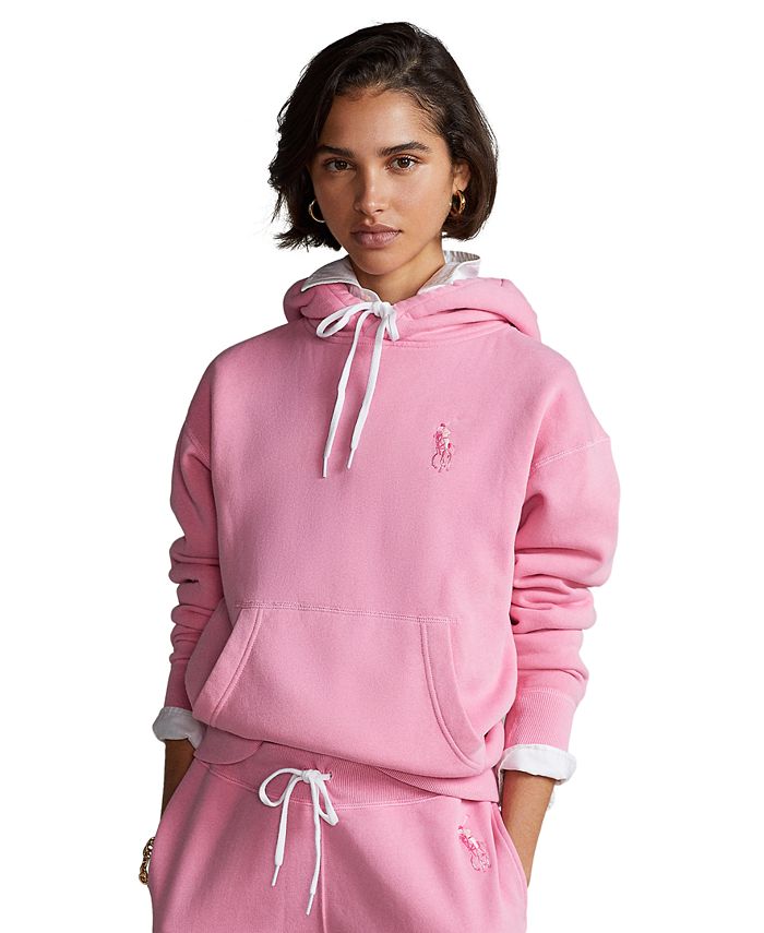 Polo Ralph Lauren Women's Pink Pony Fleece Hoodie - Macy's