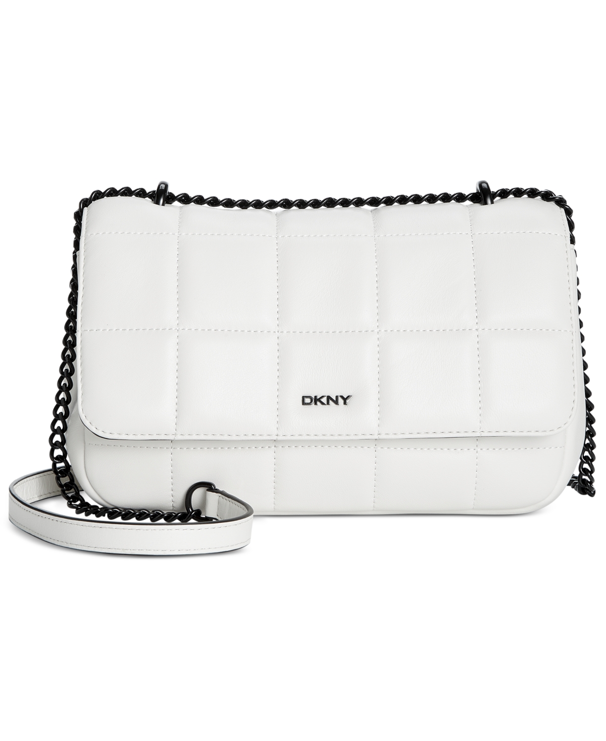 Dkny Queenie Large Shoulder Bag In White/black ModeSens