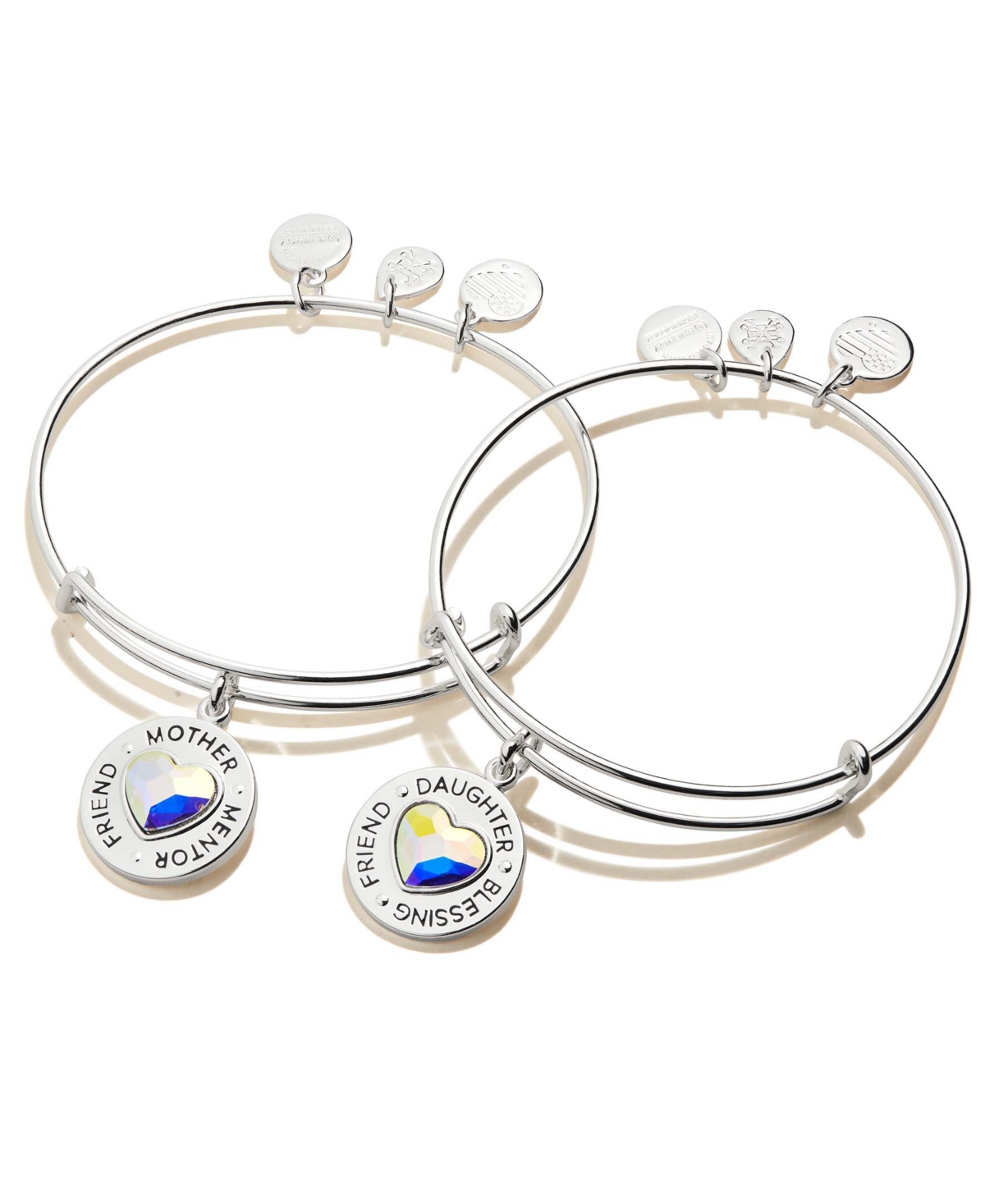 Alex And Ani Mother Daughter Charm Bangles Set of 2