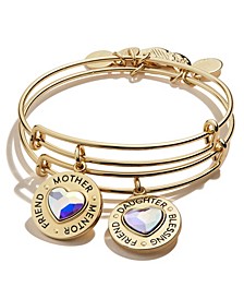 Mother Daughter Charm Bangles Set of 2