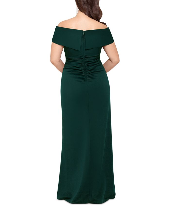 XSCAPE Plus Size Off-the-Shoulder Gown & Reviews - Dresses - Plus Sizes ...