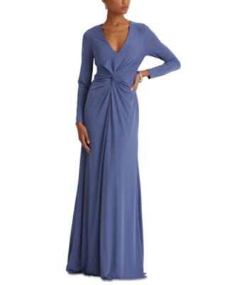 ralph lauren long blue dress