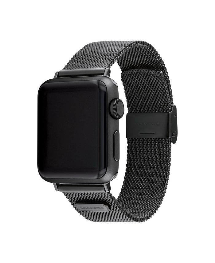 COACH Black Stainless Steel Mesh Bracelet 38/40/41mm Apple Watch Band Macy's