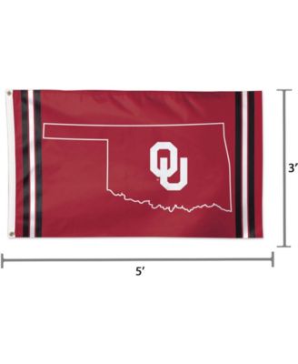 Multi Oklahoma Sooners 3' x 5' Deluxe State Shape Design Single-Sided Flag