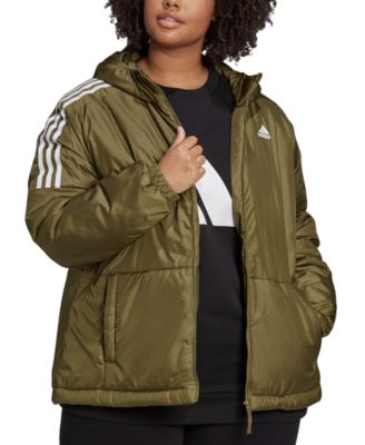 adidas - Plus Size 3-Stripes Hooded Jacket