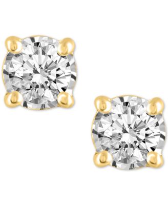 2-Pc. Set Diamond Solitaire Pendant Necklace & Matching Stud Earrings (5/8 ct. t.w.) in 14k Gold