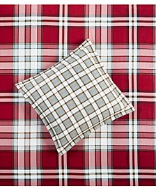 Holiday Flannel Red Plaid European Sham, Created for Macy's