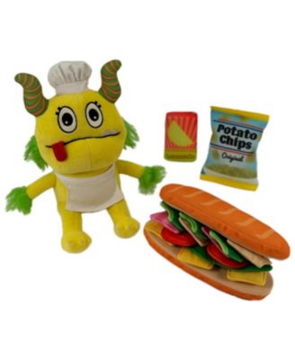 Monster Chef Ali and Sandwich Plush Play Food Doll