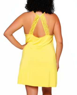 Zennie Plus Size Modal and Lace Chemise Lingerie