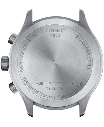 Tissot - Men's Swiss Chronograph XL Vintage Brown Leather Strap Watch 45mm