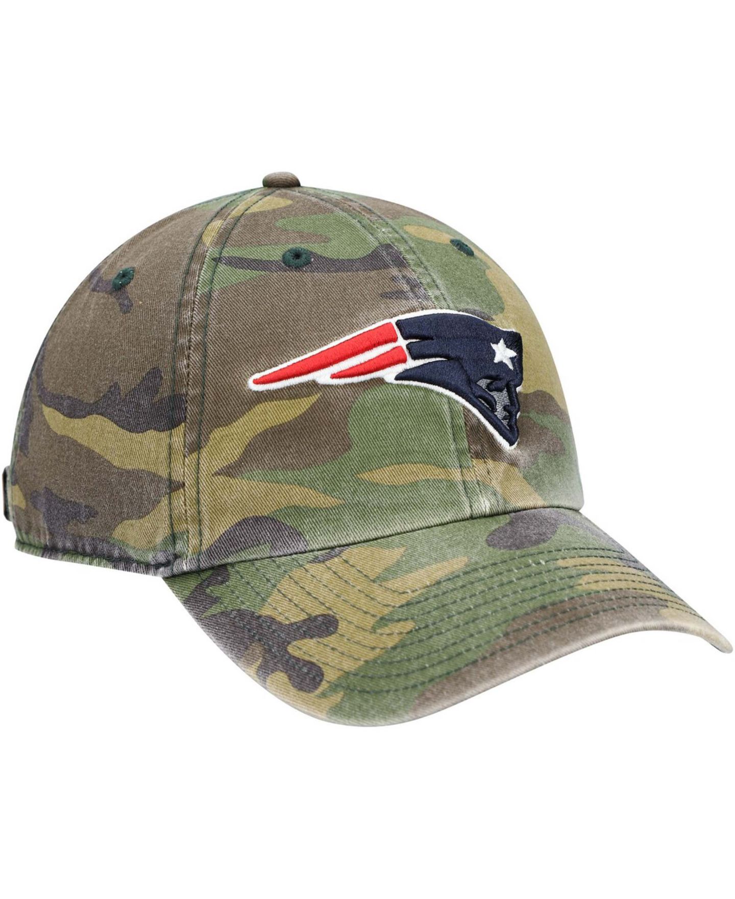 Мужская кепка '47 Brand New England Patriots Woodland Clean Up Adjustable — фото 3