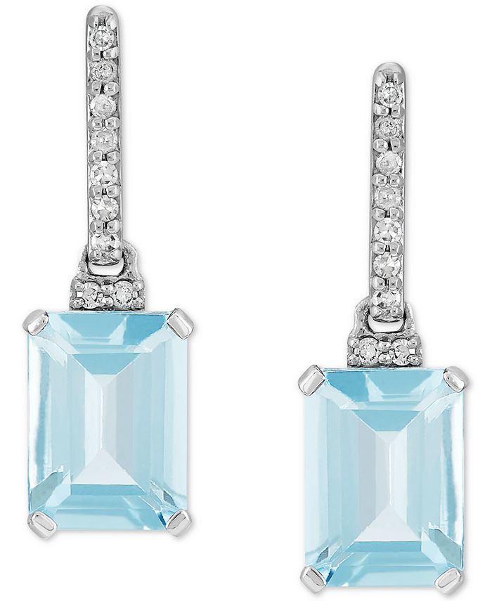 Macys shop aquamarine earrings