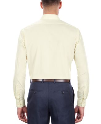 Men's Regular Fit Point Collar Poplin Dress Shirt
