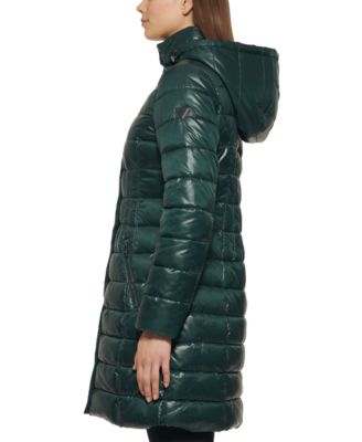 guess puffer jacket with hood women's