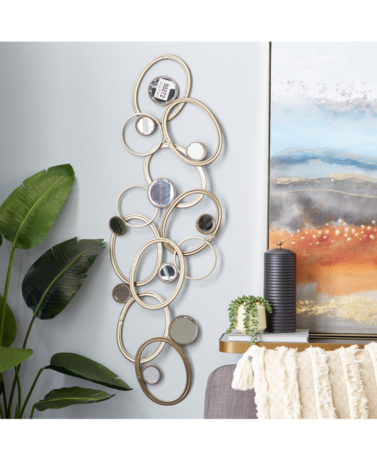 Glam Abstract Wall Decor - Gold-Tone
