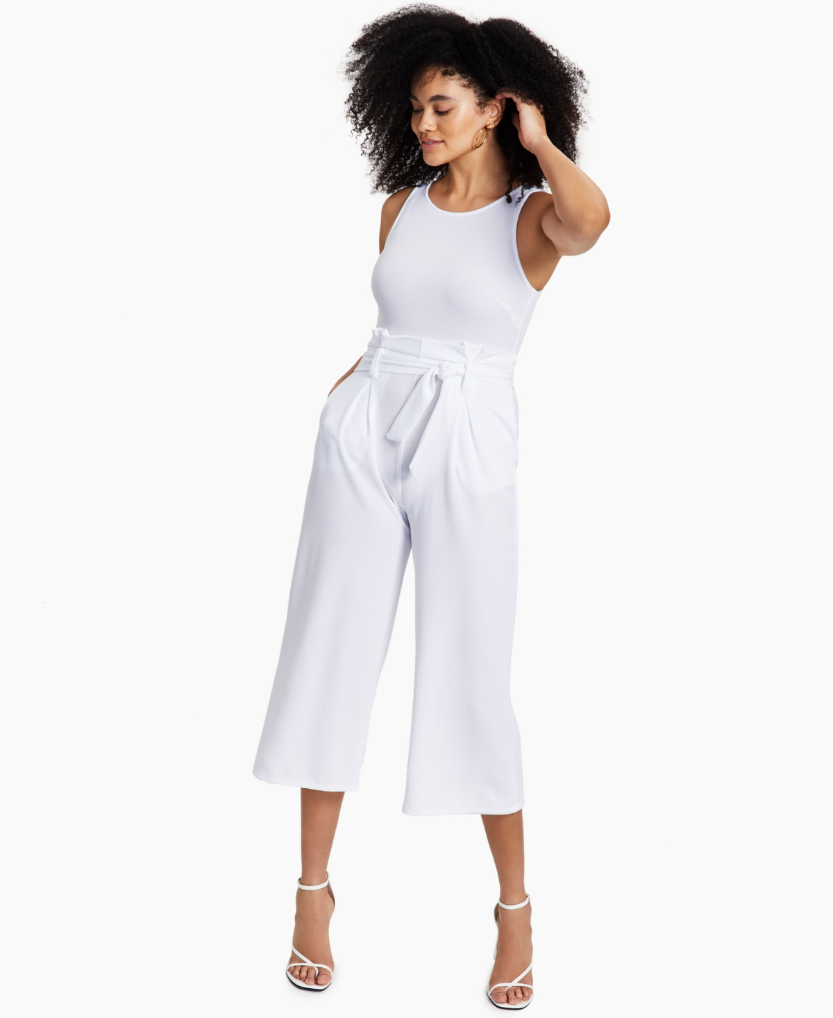  Bar Iii Tie-Front Jumpsuit, Created for Macy's