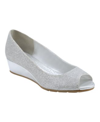 Women's Candra Peep Toe Wedge Dress Pumps