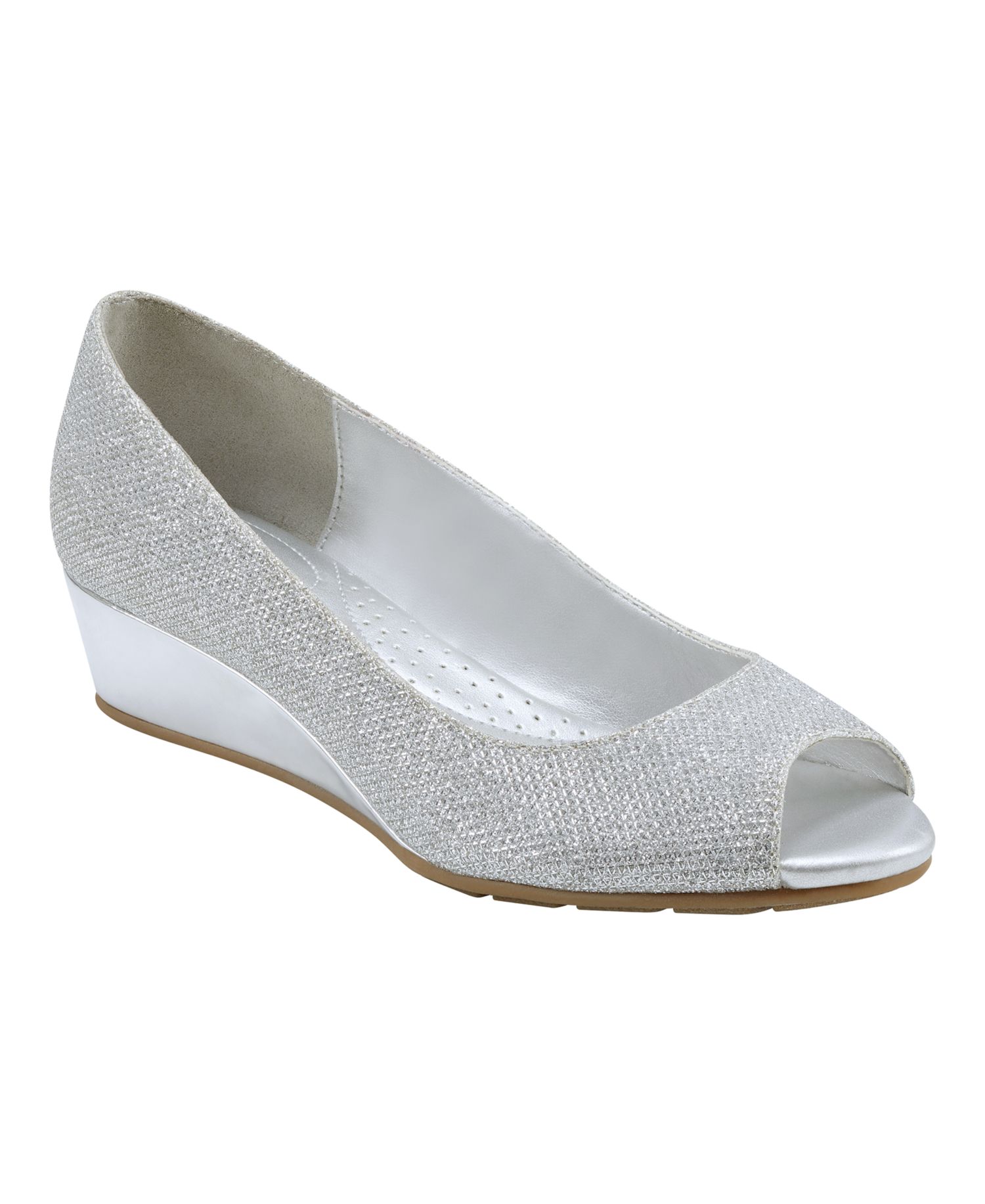 Women's Candra Low Wedge Peep Toe Dress Pumps