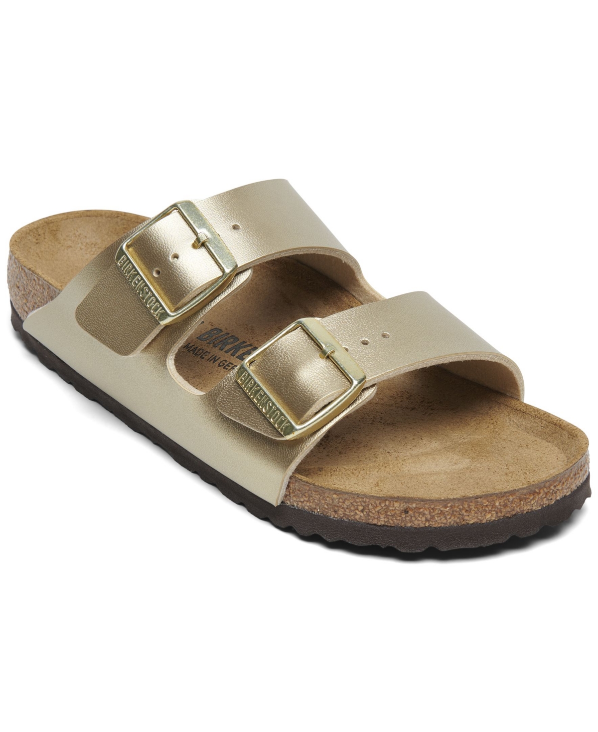 Shop Birkenstock Women's Arizona Birkibuc Casual Sandals From Finish Line In Gold- Tone