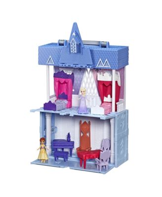 Frozen Disney Movie Pop Adventures Arendelle Castle Playset With Handle, Including Elsa Doll, Anna Doll, and 7 Accessories