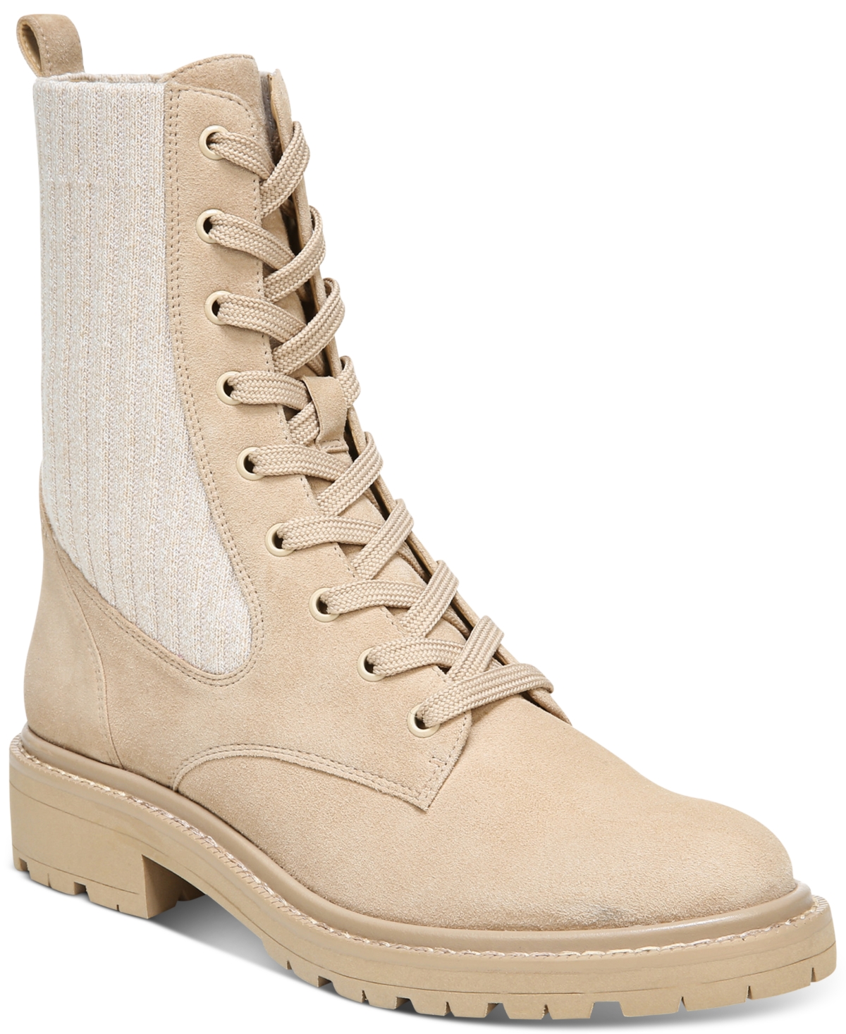Sam Edelman Lydell Lace-Up Lug Sole Combat Boots Women's Shoes | Macys (US)