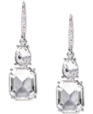 Photo 1 of Charter Club Silver-Tone Multi-Crystal Drop Earrings, Created for Macy's