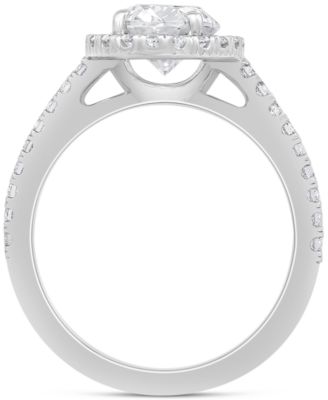 Certified Lab Grown Diamond Halo Engagement Ring (2-1/2 ct. t.w.) in 14k Gold