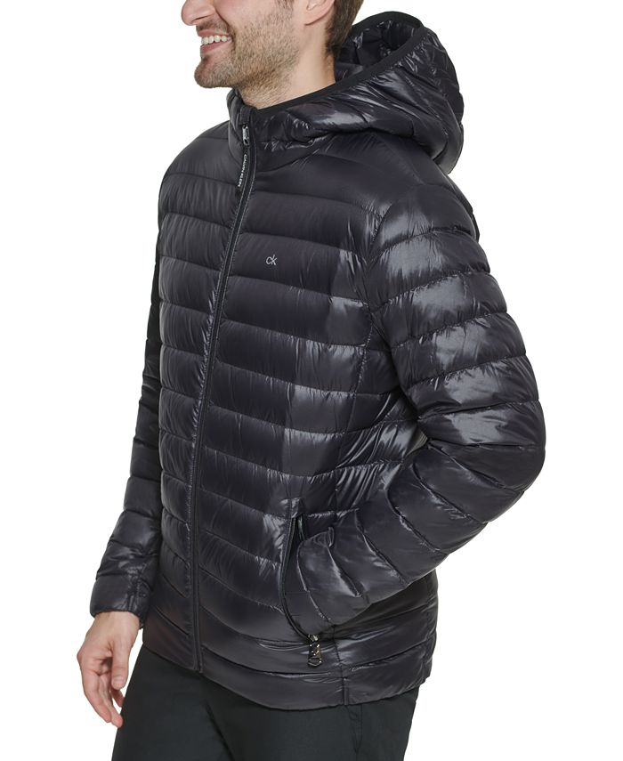 Calvin Klein Men's Hooded Packable Down Jacket, Created for Macy's