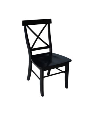 42" Dual Drop Leaf Table with 4 Cross Back Dining Chairs - 5 Piece Dining Set