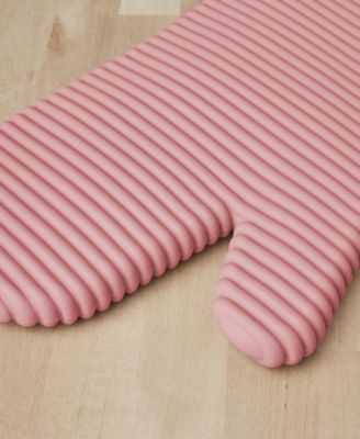 Ribbed Soft Silicone 2-Pc. Oven Mitt Set