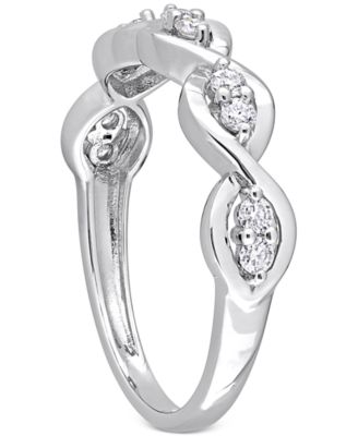 Lab-Grown Moissanite Twist Band (1/4 ct. t.w.) in Sterling Silver