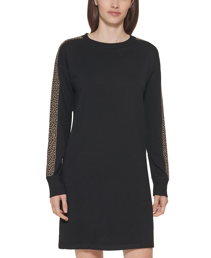 Calvin klein studded sweater dress shop