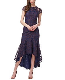 JS Collection Embroidered High-Low Dress