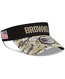Men's Black-Camouflage Cleveland Browns 2021 Salute To Service Visor